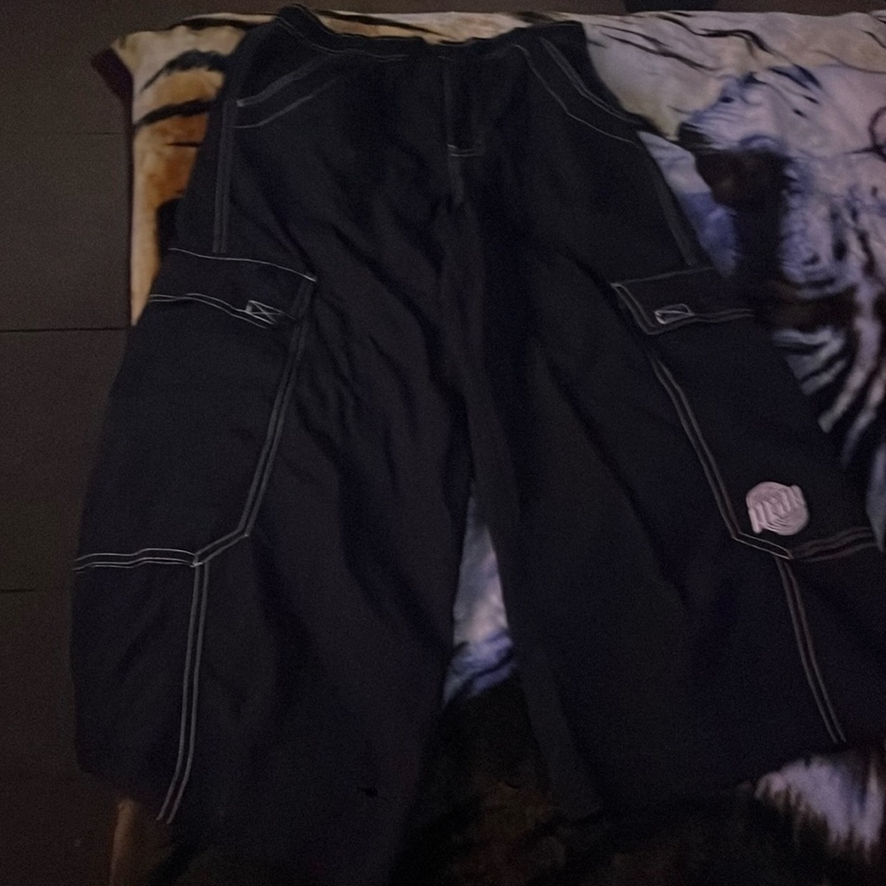 A.lab Giga Rave Black Cargo Nylon Pants